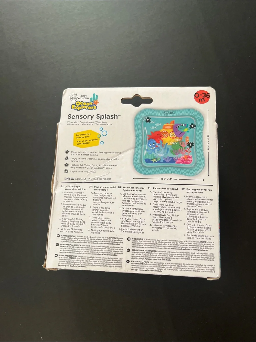 Baby Einstein Ocean Explorers Sensory Splash Water Mat - Blue